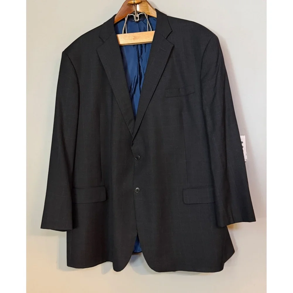 Brooks Brothers Blazer Custom Tailored Vintage USA‎ Union made Plaid Wool 55 L